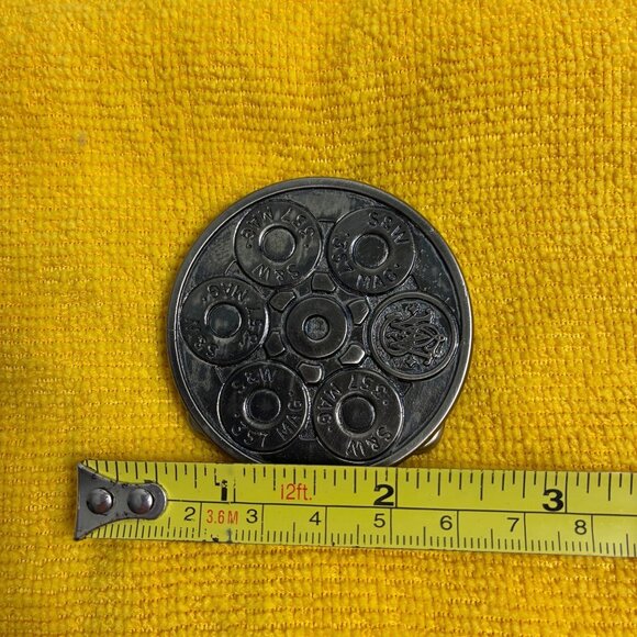 VTG 1980 Smith & Wesson .357 Magnum Revolver Cylinder Collectible Belt Buckle - Picture 6 of 7